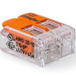 Kabels-DWS Wago Compact 2-voudige lasklem 0,5 - 6 mm²  per 5 stuks
