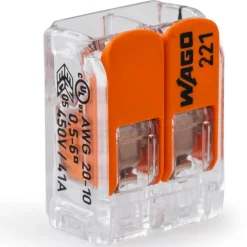 Kabels-DWS Wago Compact 2-voudige lasklem 0,5 - 6 mm²  per 5 stuks