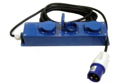 Camping Elektra-DWS 3-weg 230V CEE stekkerdoos 20 meter