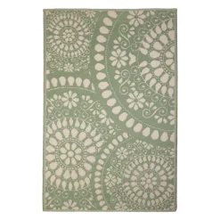 Buitenkleden &Amp; Tenttapijten-Esschert Design  Bellen buitenkleed 120 x 180 cm green white