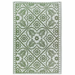 Buitenkleden &Amp; Tenttapijten-Esschert Design  Bladeren buitenkleed 120 x 180 cm green white