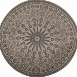 Esschert Design  Rond buitenkleed ø 166 cm grey< Buitenkleden & Tenttapijten