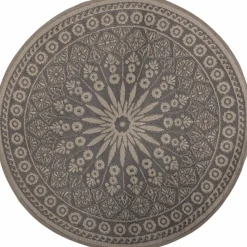 Esschert Design  Rond buitenkleed ø 166 cm grey< Buitenkleden & Tenttapijten