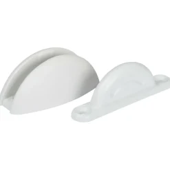 Fawo Plopp deurvanger wit< Hang- & Sluitwerk