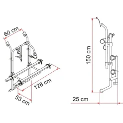 Fietsendragers-Fiamma Carry Bike Ford Transit na 2000 fietsendrager black