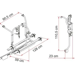 Fietsendragers-Fiamma Carry Bike Mercedes Viano fietsendrager black