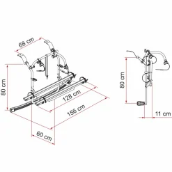 Fiamma Carry-Bike Transit Custom Nugget - Nugget Plus fietsendrager deep black< Fietsendragers