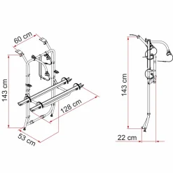 Fiamma Carry-Bike Vivaro Trafic Talento fietsendrager< Fietsendragers