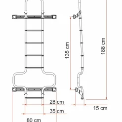 Fiamma Deluxe DJ H1 H2 ladder voor Ducato vanaf 2006  deep black< Ladders