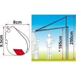Fiamma F35 Pro 300 cassetteluifel titanium - Royal Grey< Cassetteluifels