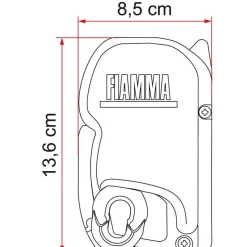 Fiamma F45 S 350 cassetteluifel titanium - Royal Grey< Cassetteluifels