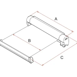 Fiamma F45 S 190 cassetteluifel titanium - Royal Grey< Cassetteluifels