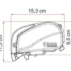 Fiamma F80s Ducato 320 cassetteluifel deep black - royal grey< Cassetteluifels