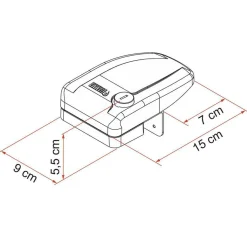 Beveiliging-Fiamma Safe Door Frame veiligheidsslot wit