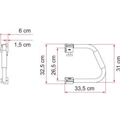 Beveiliging-Fiamma Security veiligheidsbeugel 31 cm