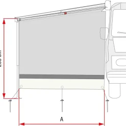 Fiamma Sun View Side Caravanstore F35 zijwand schaduwdoek< Zijwanden
