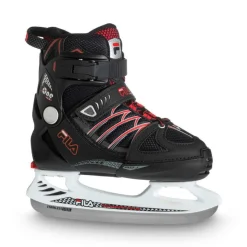 Ijshockeyschaatsen|Wintersport-Fila X One Ice 20 verstelbare ijshockeyschaatsen junior black red