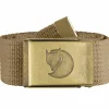 Fjällräven Canvas Brass riem black< Broekriem
