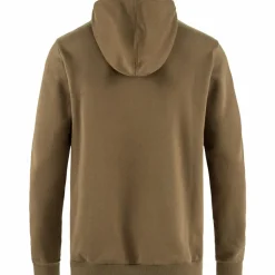 Fjällräven Logo hoodie heren wood brown< Outdoor Trui