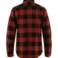 Outdoor Shirt-Fjällräven Övik Heavy Flannel overhemd heren red black