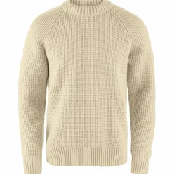 Outdoor Trui-Fjällräven Övik Waffle Knit trui heren light beige