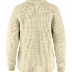 Fjällräven Övik Waffle Knit sweater dames light beige< Outdoor Trui