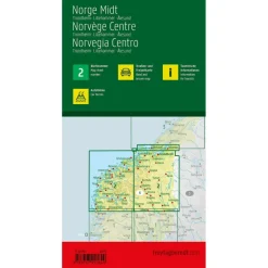Reisboeken & Kaarten-Freytag & Berndt  Centraal Noorwegen Trondheim Lillehammer Alesund  vrijetijds- en wegenkaart