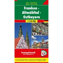 Freytag & Berndt  Franken Altmühltal Oost-Beieren vrijetijds- en  wegenkaart< Reisboeken & Kaarten