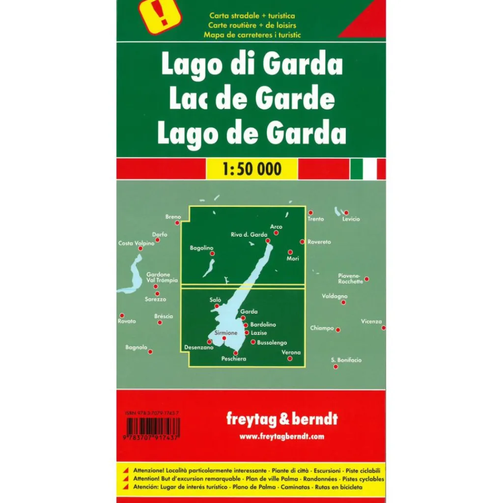 Freytag & Berndt  Gardameer vrijetijds- en wegenkaart< Reisboeken & Kaarten