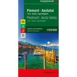Reisboeken & Kaarten-Freytag & Berndt  Piemonte Aosta Vallei Turijn Genua Lago Maggiore wegenkaart