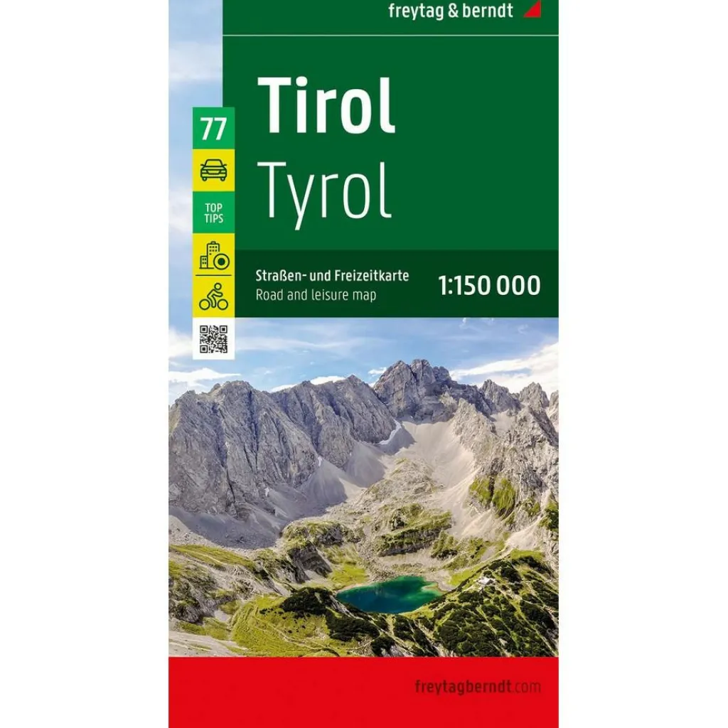 Freytag & Berndt  Tirol vrijetijds- en wegenkaart< Reisboeken & Kaarten