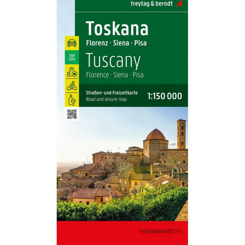 Freytag & Berndt  Toscane Florence Siena Pisa vrijetijds- en  wegenkaart< Reisboeken & Kaarten