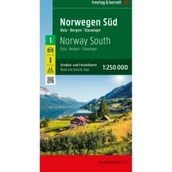 Freytag & Berndt  Zuid-Noorwegen Oslo Bergen Stavanger vrijetijds-  en wegenkaart< Reisboeken & Kaarten