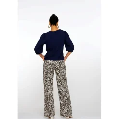 Broeken-Geisha pantalon dames sand black