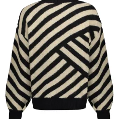Truien & Vesten-Geisha sweater dames sand black
