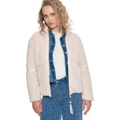 Jassen-Geisha teddy winterjas dames off-white