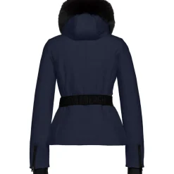 Ski Jassen|Wintersport-Goldbergh HIDA FAUX BORDER softshell winterjas dames french blue