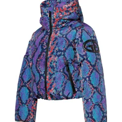 Goldbergh LUCINDA winterjas dames snake turchese< Ski Jassen|Wintersport