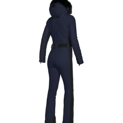 Goldbergh PARRY FAUX BORDER skipak dames french blue< Skipakken|Wintersport