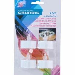 Overige Accessoires-Grundig Theelichtjes knipperend 4 stuks