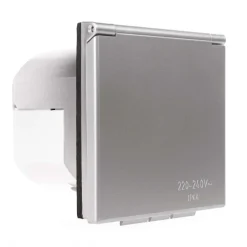 Camping Elektra-Haba CEE invoerdoos vierkant zilvergrijs