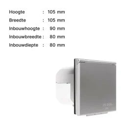 Camping Elektra-Haba CEE invoerdoos vierkant zilvergrijs