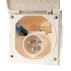 Camping Elektra-Haba CEE invoerdoos vierkant beige