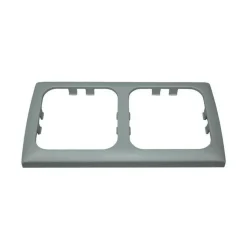 Schakelmateriaal-Haba C-line 2-voudig afdekraam grijs