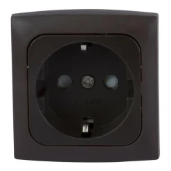 Camping Elektra-Haba C-line wandcontactdoos bruin