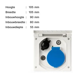 Camping Elektra-Haba ESB-3 Unit uitvoerdoos zonder kabel wit