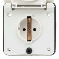 Camping Elektra-Haba wandcontactdoos 230V wit