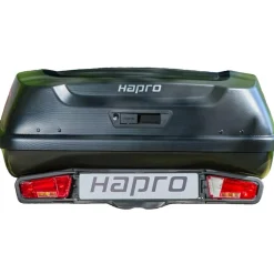 Hapro Boxer 420 L bagagebox hexagon black inclusief platform< Fietsartikelen|Dakkoffers & Accessoires