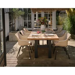 Hartman Le Soleil Element dining tuinstoel soft taupe< Tuinstoelen