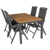Hartman Sonata 160 Capri 4 verstelbaar tuinset xerix teak  anthracite< Tuinsets